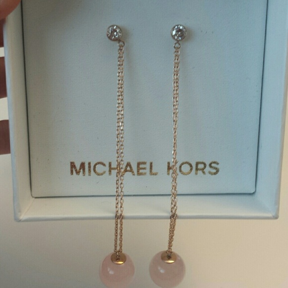 michael kors pink earrings
